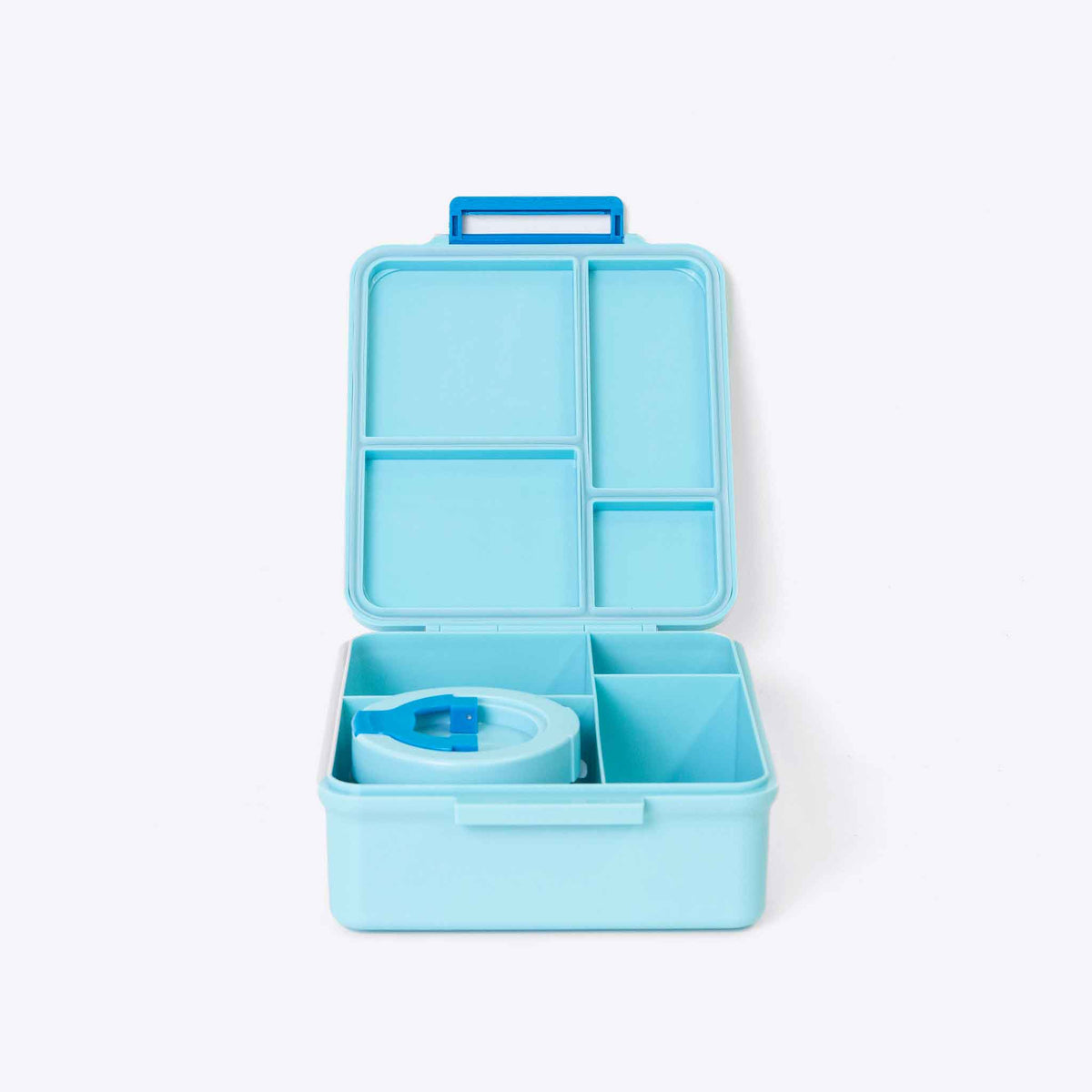 Duo Bento Lunch Box and Food Jar Light Blue — side view | Spixal