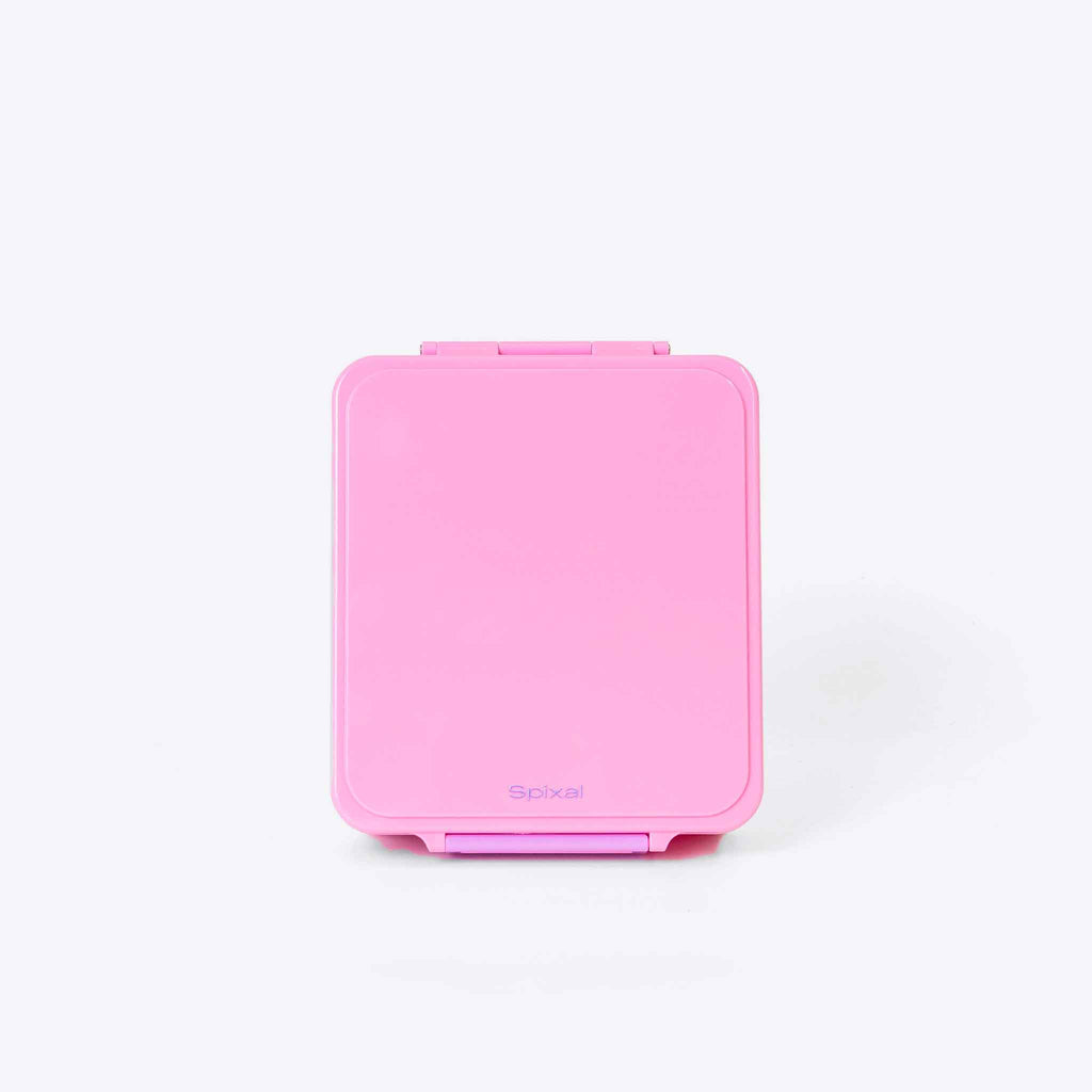 Duo Bento Lunch Box and Food Jar Pink — detail and hardware close up | Spixal