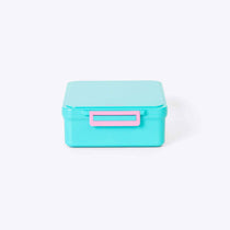 Duo Bento Lunch Box and Food Jar Teal — detail and hardware close up | Spixal