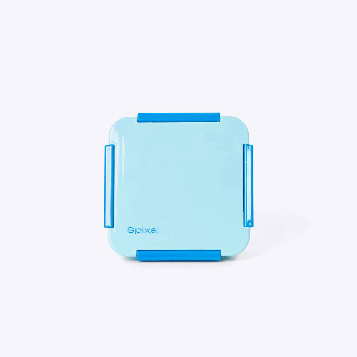 Flexi Snack Lunch Box Light Blue — 550ml compact bento with 4-clip seal | Spixal