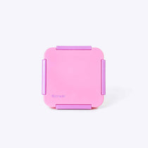 Flexi Snack Lunch Box Pink — 550ml compact bento with 4-clip seal | Spixal