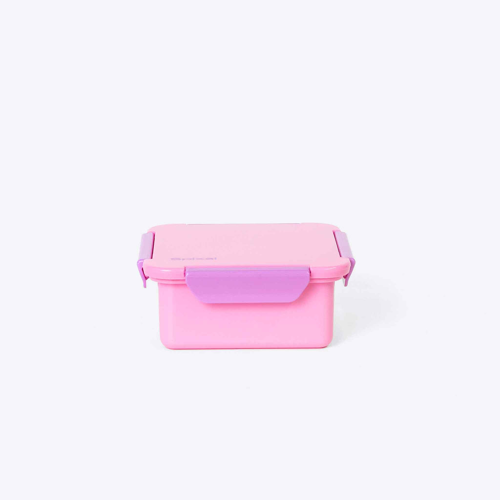 Flexi Snack Lunch Box Pink — interior pockets and organisation detail | Spixal