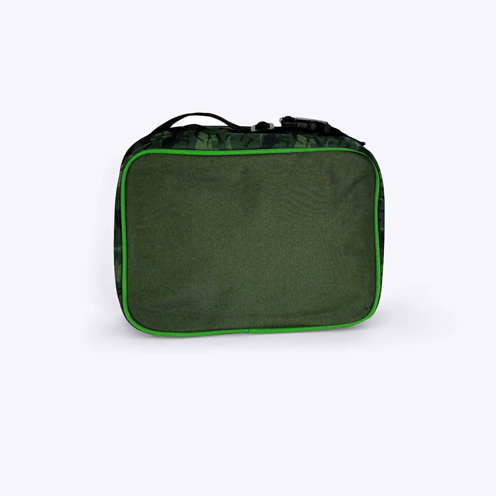Kids Lunch Bag Dinosaur Roar — interior pockets and organisation detail | Spixal