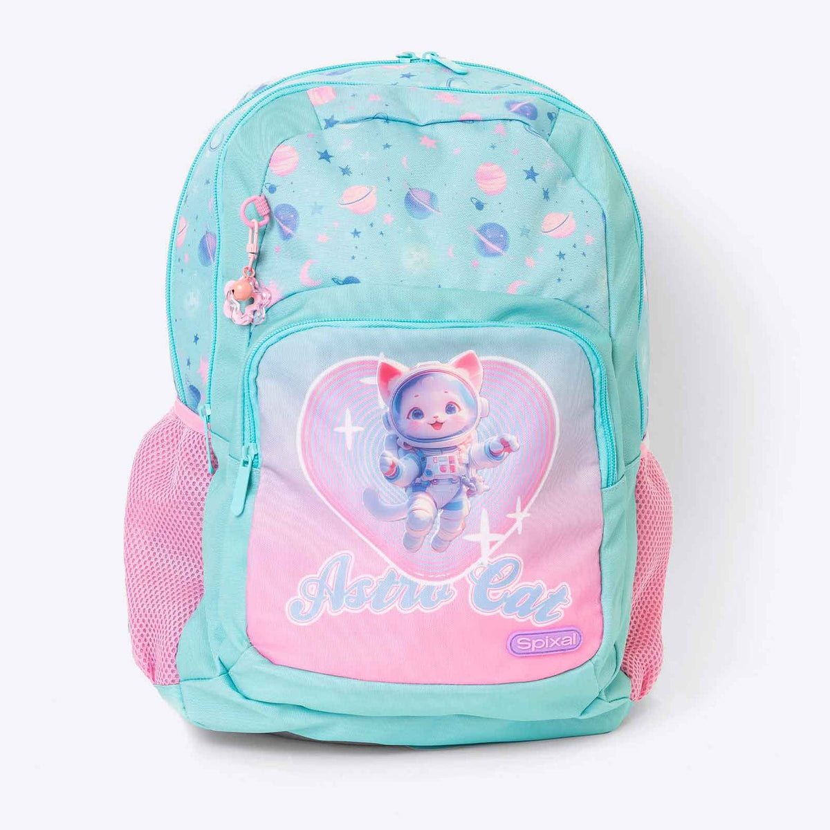 Children's backpack with cartoon character and 'Astro Cat' branding on a white background Main image