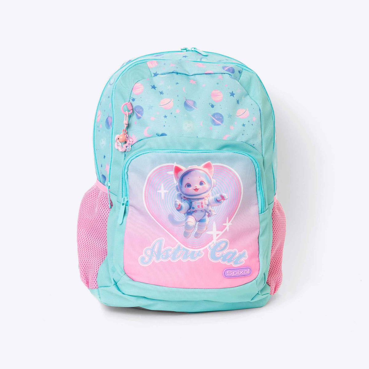 Children's backpack with cartoon character and 'Astro Cat' branding on a white background Main image