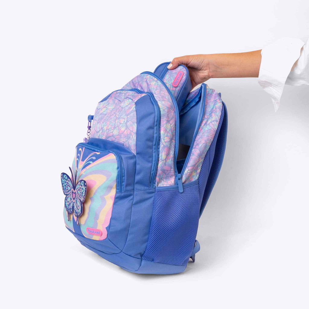 Kids Backpack Butterfly — detail and hardware close up | Spixal