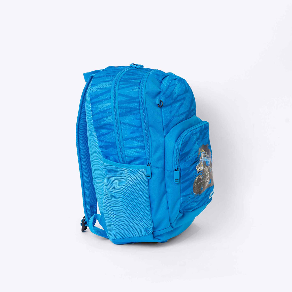 Kids Backpack Monster Truck — interior pockets and organisation detail | Spixal