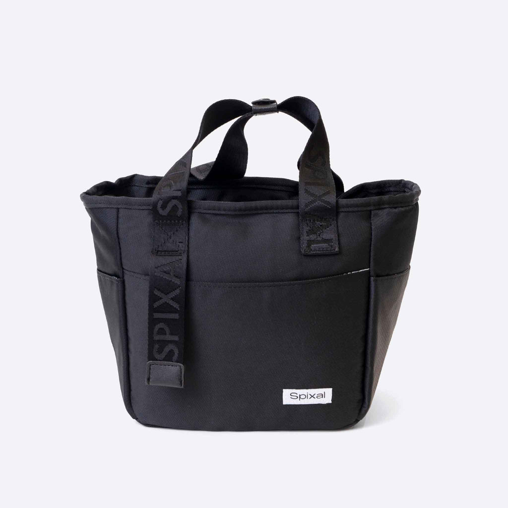 Commute Series Tote Lunch Bag Black — insulated womens lunch tote | Spixal