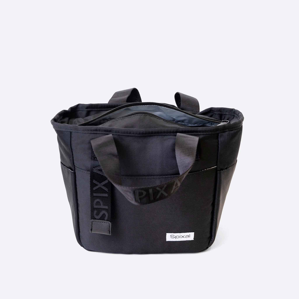Commute Lunch Tote Habit System Green — interior pockets and organisation detail | Spixal