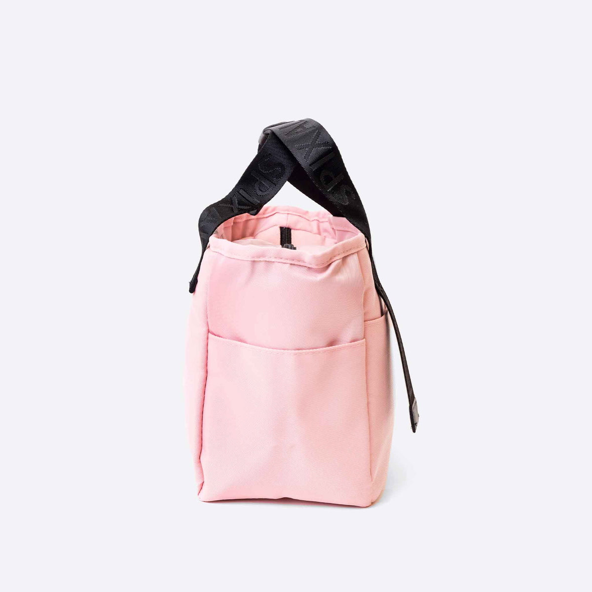 Commute Lunch Tote Insulated Bag Pink — Side pocket holds extra snacks | Spixal