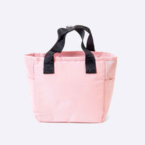 Commute Series Tote Lunch Bag Pink — detail and hardware close up | Spixal