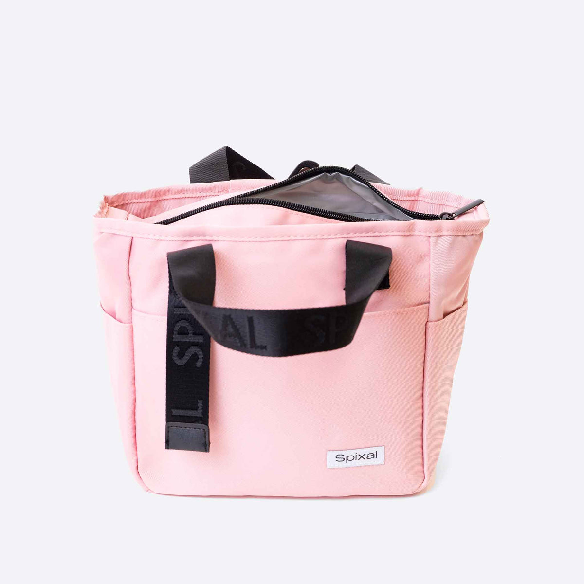 Commute Series Tote Lunch Bag Pink — styled lifestyle shot | Spixal