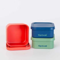 Silicone Midi Snack Boxes (3 Pack) - Leakproof - Bolds