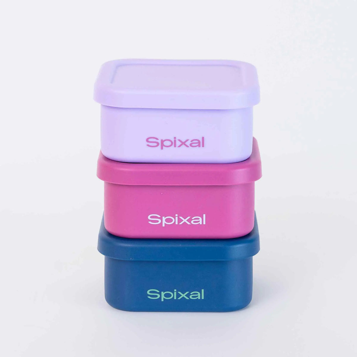 Silicone Midi Snack Boxes (3 Pack) - Leakproof - Brights Main image