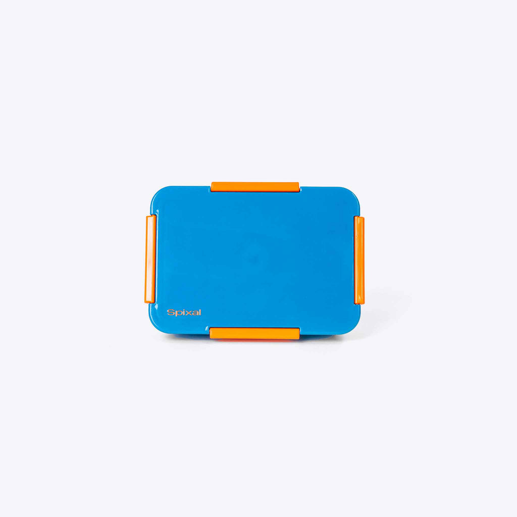 Quad Bento Lunch Box Blue — 4 compartment modular bento with removable dividers | Spixal