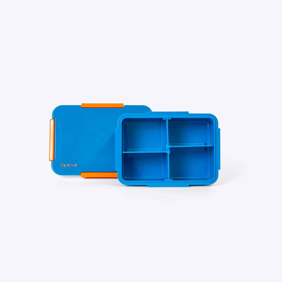 Quad Bento Lunch Box Blue — interior pockets and organisation detail | Spixal