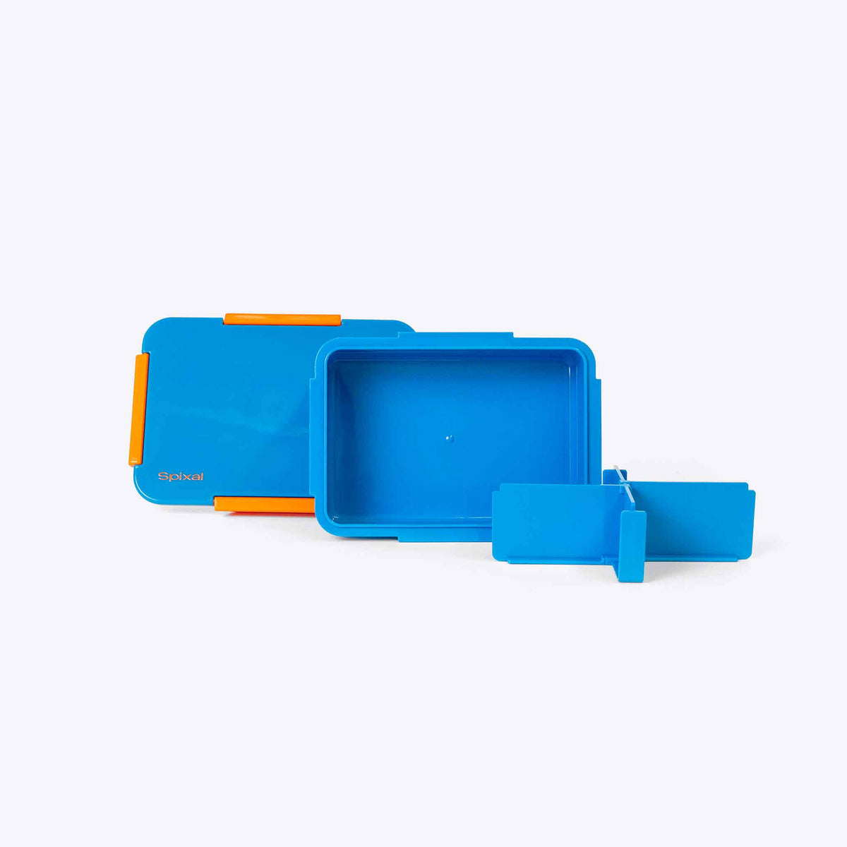 Quad Bento Lunch Box Blue — detail and hardware close up | Spixal