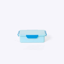 Quad Bento Lunch Box Light Blue — detail and hardware close up | Spixal