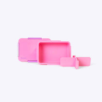Quad Bento Lunch Box Pink — detail and hardware close up | Spixal