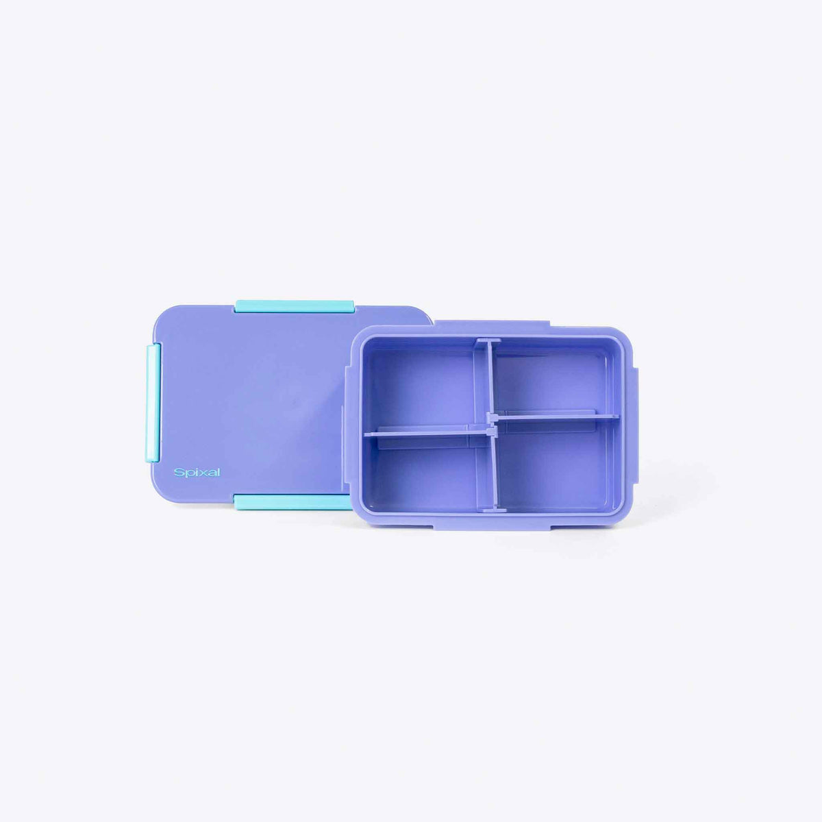 Quad Bento Lunch Box Purple — lifestyle flat lay | Spixal Main image