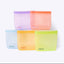 Set of five colourful silicone bags with 'Spixal' branding on a white background