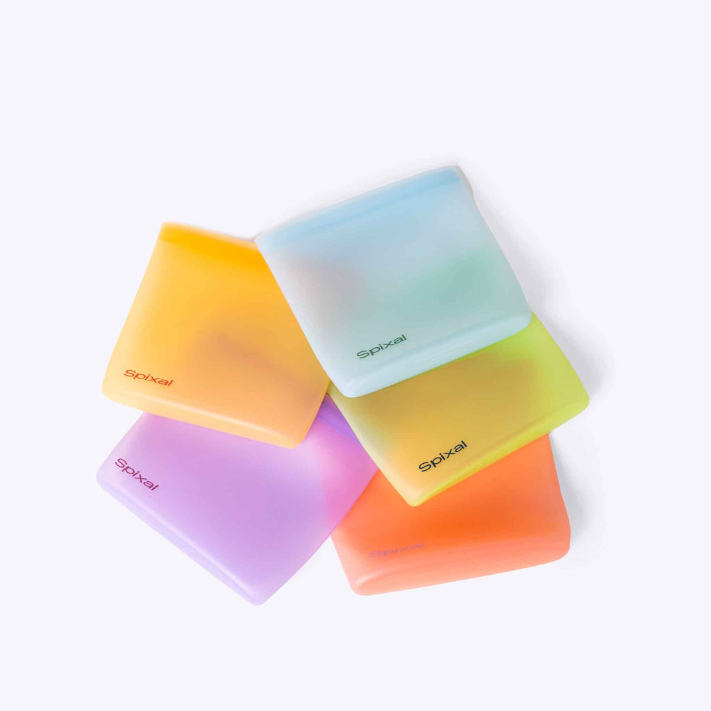 Reusable Sandwich & Snack Bags (5 Pack) — side view | Spixal