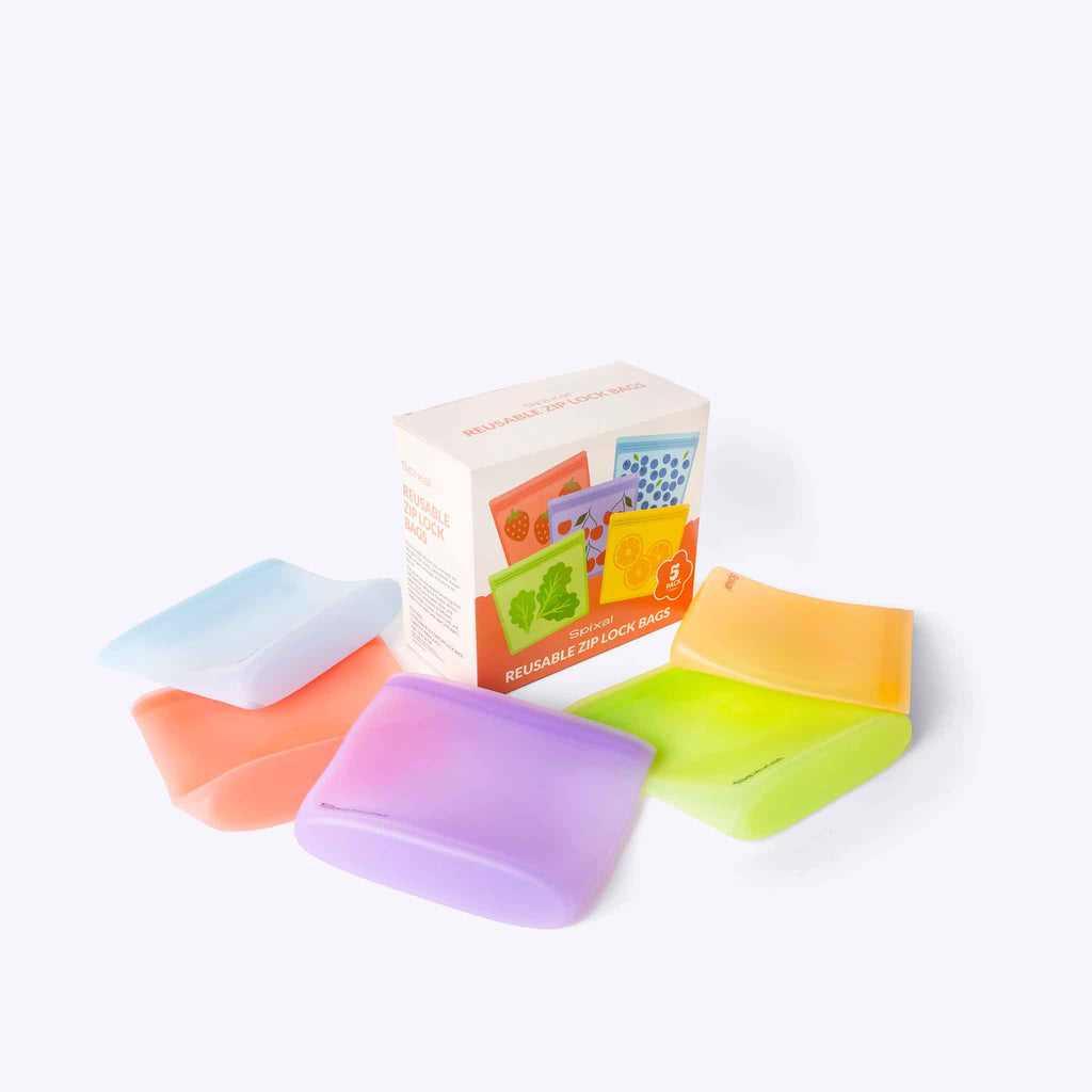Reusable Sandwich & Snack Bags (5 Pack) — detail and hardware close up | Spixal