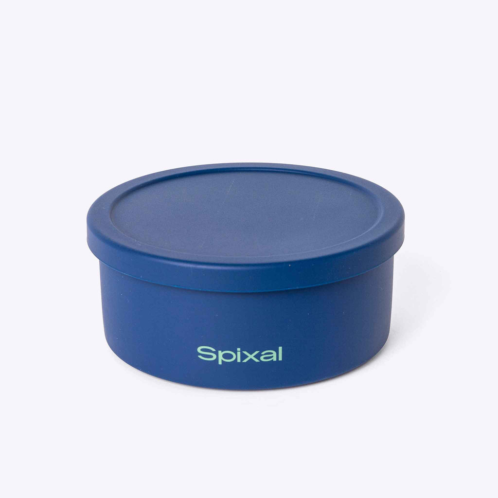 Round Bento Blue — interior pockets and organisation detail | Spixal