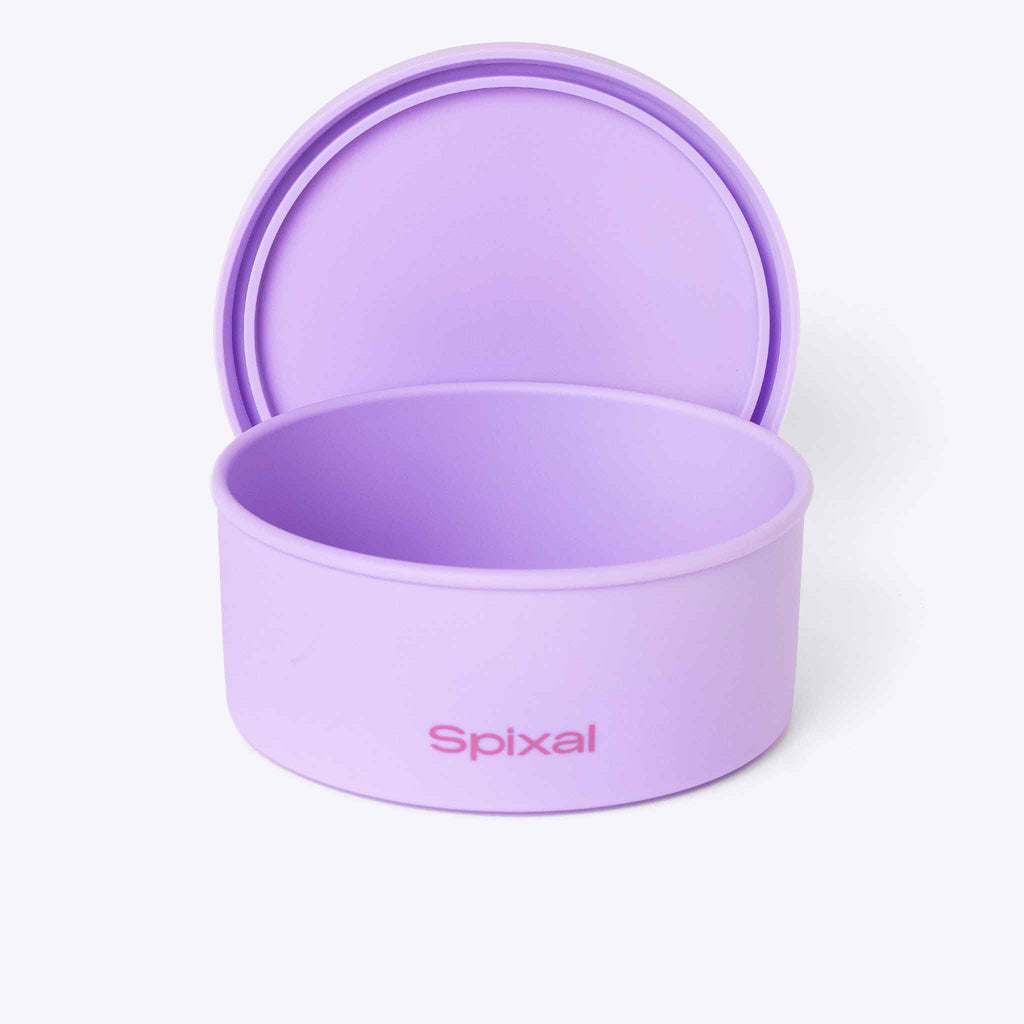 Round Bento Purple — interior pockets and organisation detail | Spixal