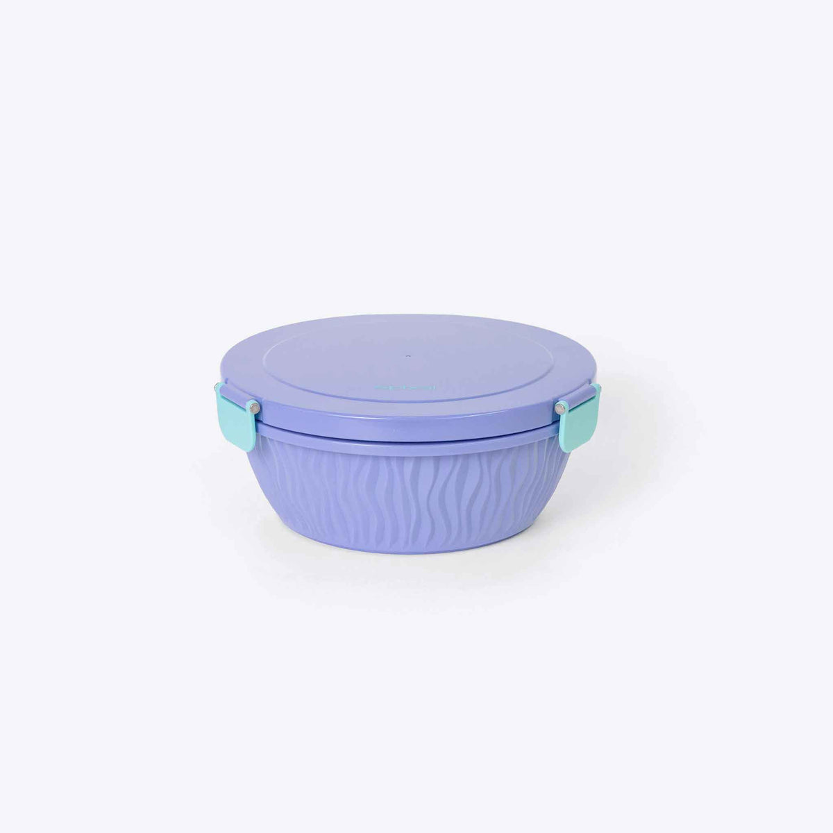 Roundie Bento Lunch Box Purple — interior pockets and organisation detail | Spixal