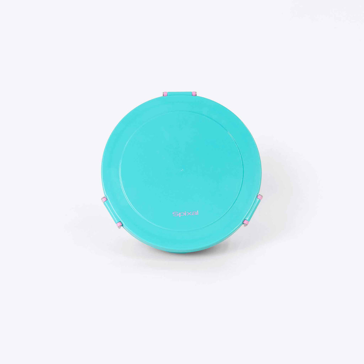Roundie Bento Lunch Box Teal — lifestyle flat lay | Spixal