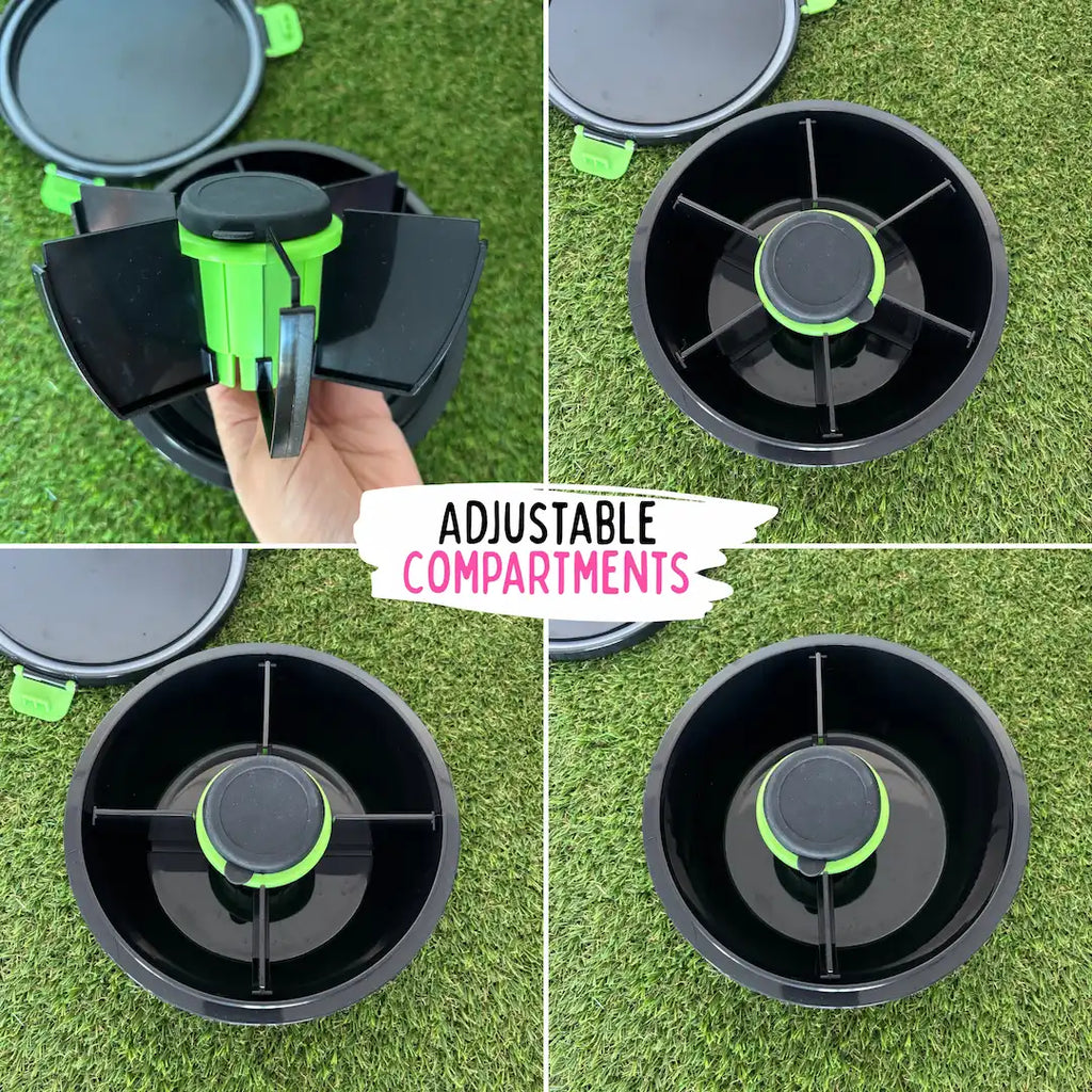 Roundie Bento Lunch Box Black