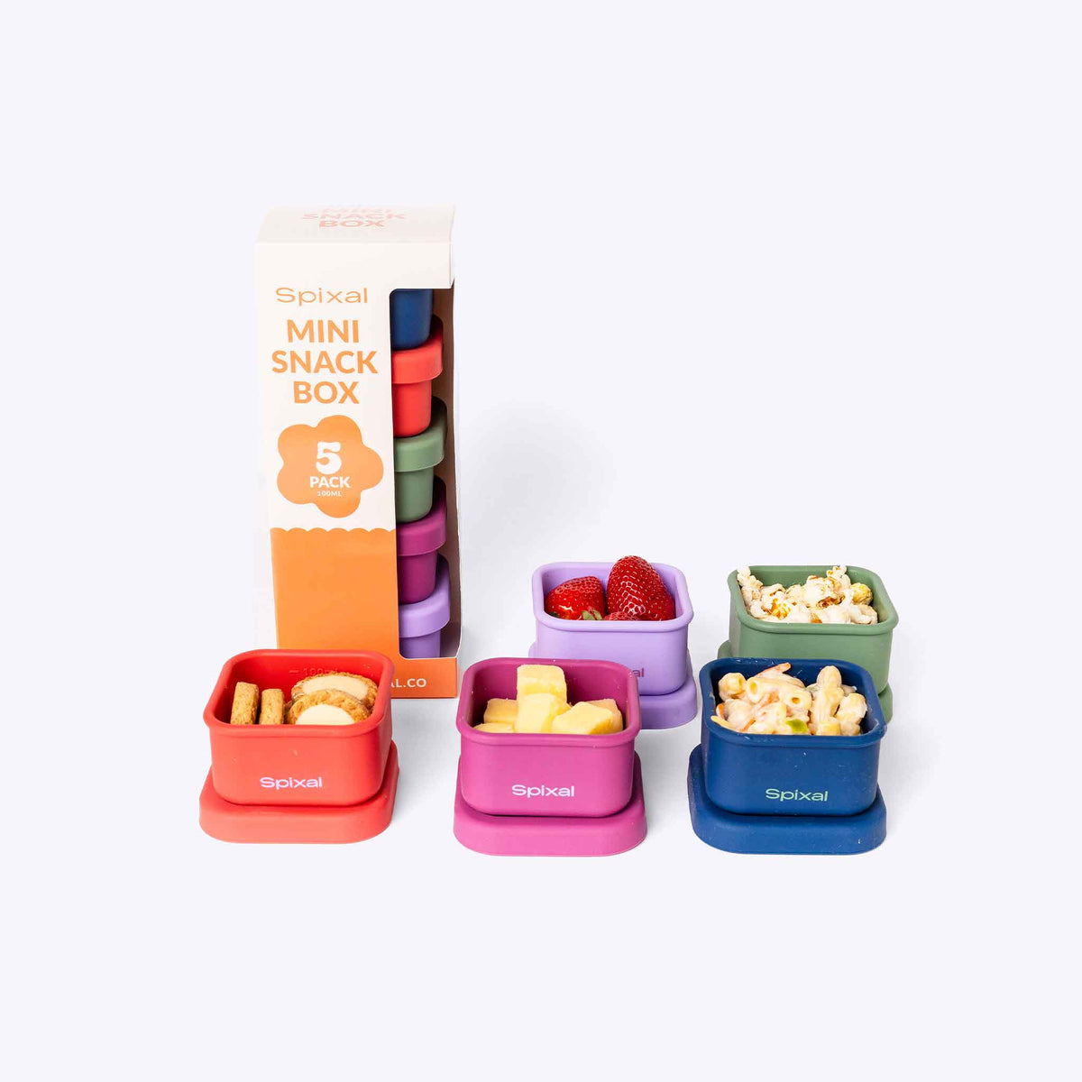 Mini Snack Boxes (5 Pack) — interior pockets and organisation detail | Spixal