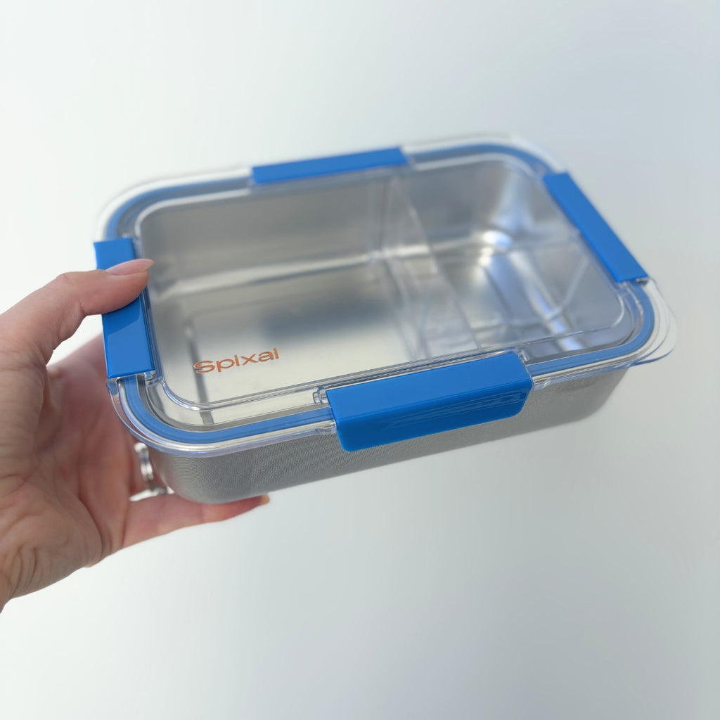 Core Lightweight Stainless Steel Large Durable Bento Lunch Box Blue — deep base | Spixal