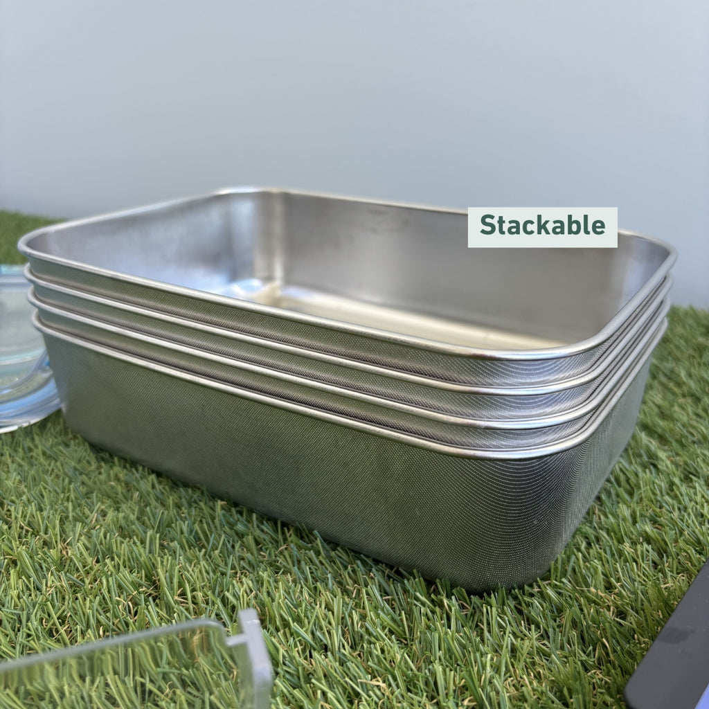 Core Lightweight Stainless Steel Large Durable Bento Lunch Box Purple (1200ml) — Quality stackable for easy storage | Spixal