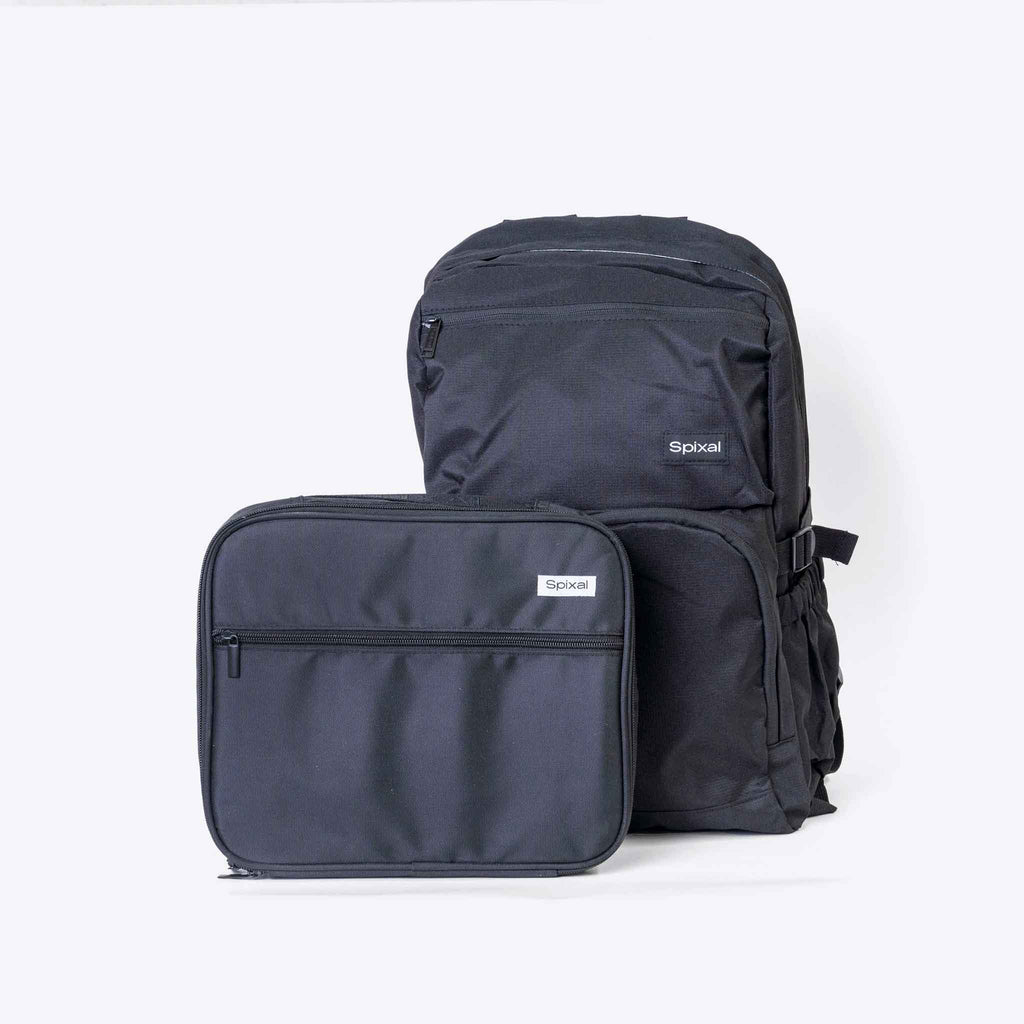 The Momentum Black Backpack — Insulated lunch bag | Spixal