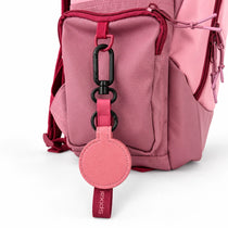 Pink Axis magnetic hat clip on a pink kids school backpack | Spixal