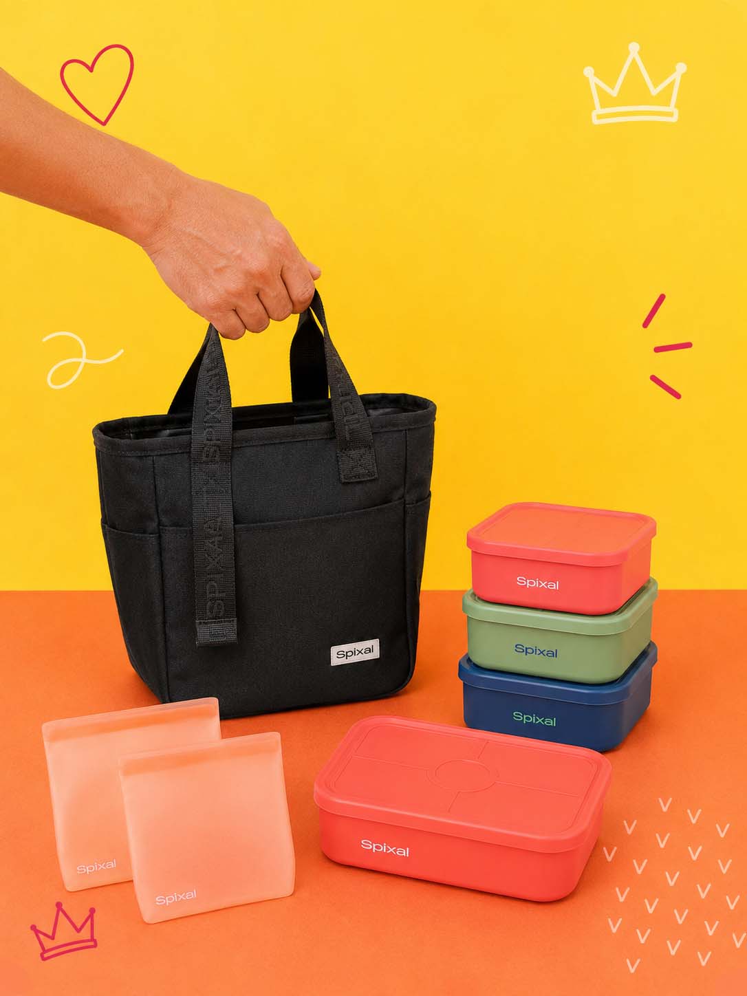 Fathers Day gift ideas for dads lunch bag and lunch box snack box bundle | Spixal