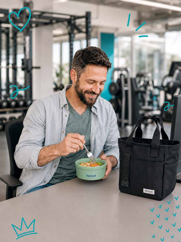 Fathers Day gift ideas for dads lunch bag and lunch box snack box bundle gym work days | Spixal