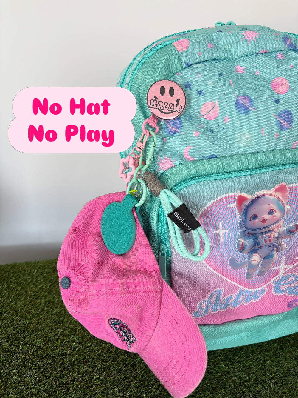 Magnetic Hat Clip for school, kinder, preschool clips onto your school bag Main image