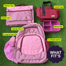 What fits in the pink Axis kids backpack | Spixal