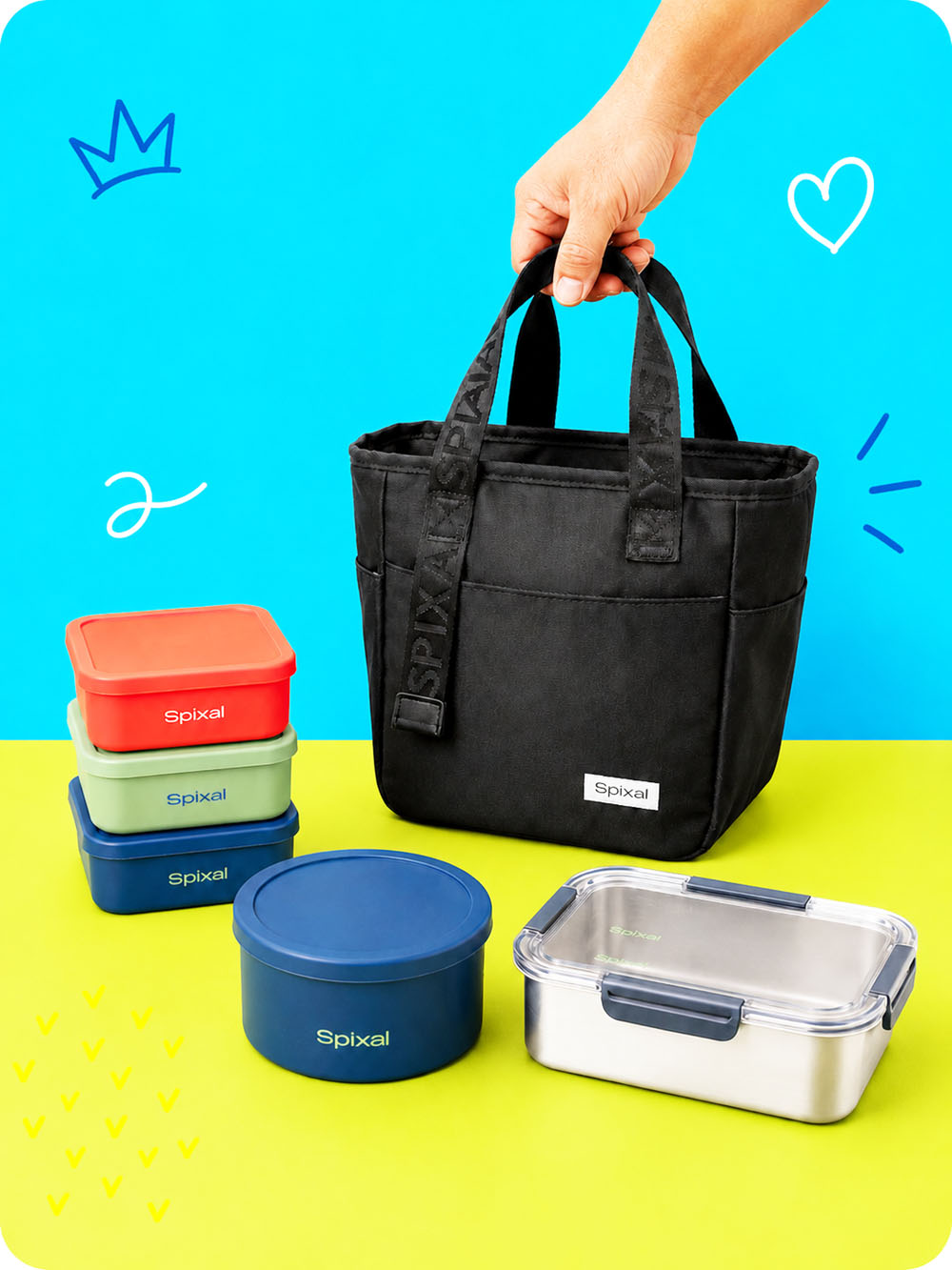 Fathers Day gift ideas for dads lunch bag and lunch box snack box bundle | Spixal