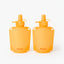 reusable yoghurt pouches easy to fill and easy to clean dishwasher safe orange | Spixal