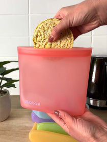 Large ziplock bags sandwich bags reusable food pouch red | Spixal