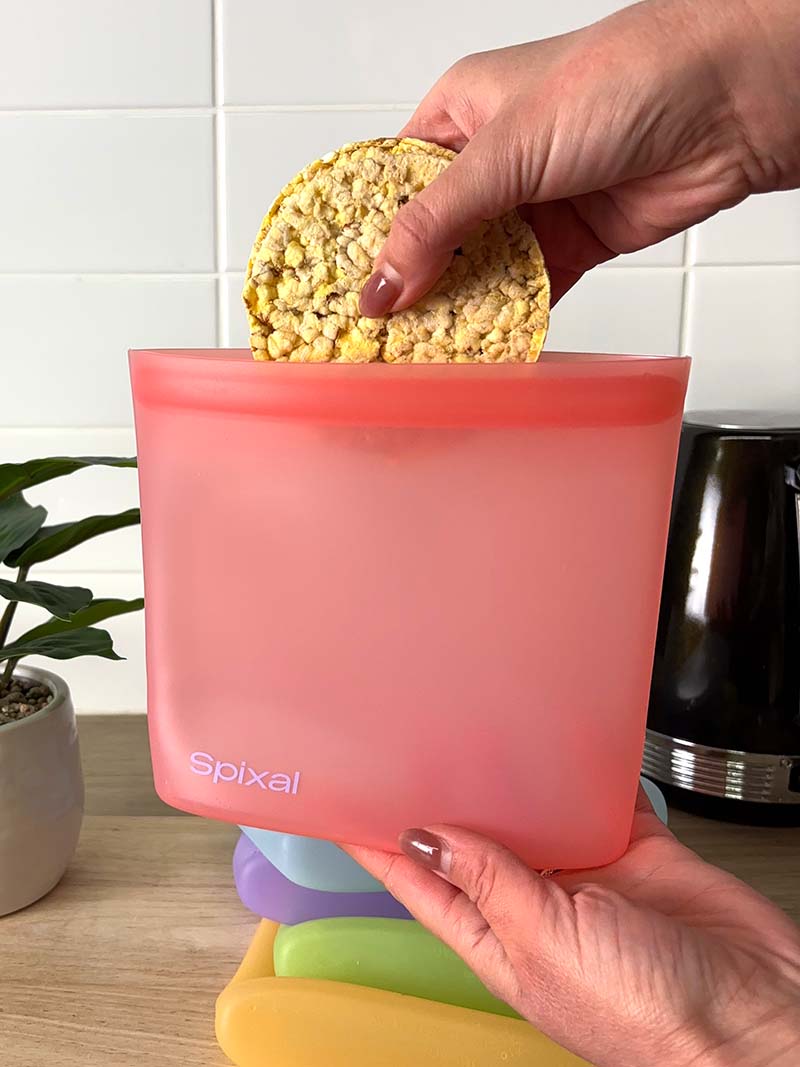 Large ziplock bags sandwich bags reusable food pouch red | Spixal