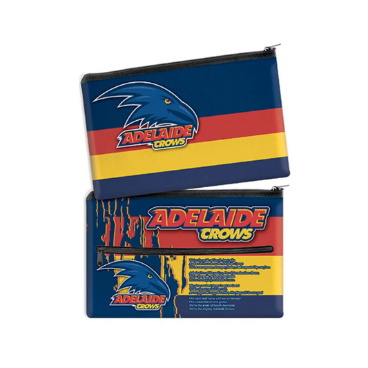 Large Pencil Case Neoprene 350x230mm Adelaide Crows front & back