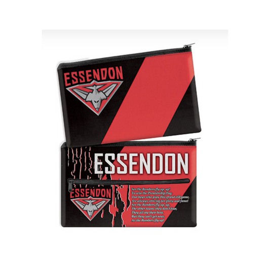 Pencil Case Neoprene 350x230mm Essendon Bombers front & back