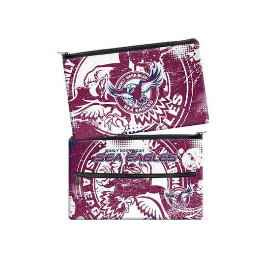 NRL Neoprene Pencil Case Manly Sea Eagles