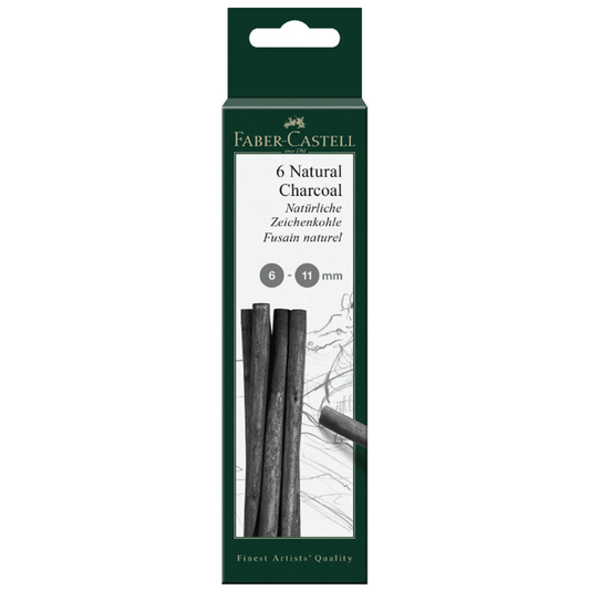 Faber Castell Charcoal Pitt Natural Sticks 6-11mm Box5 front