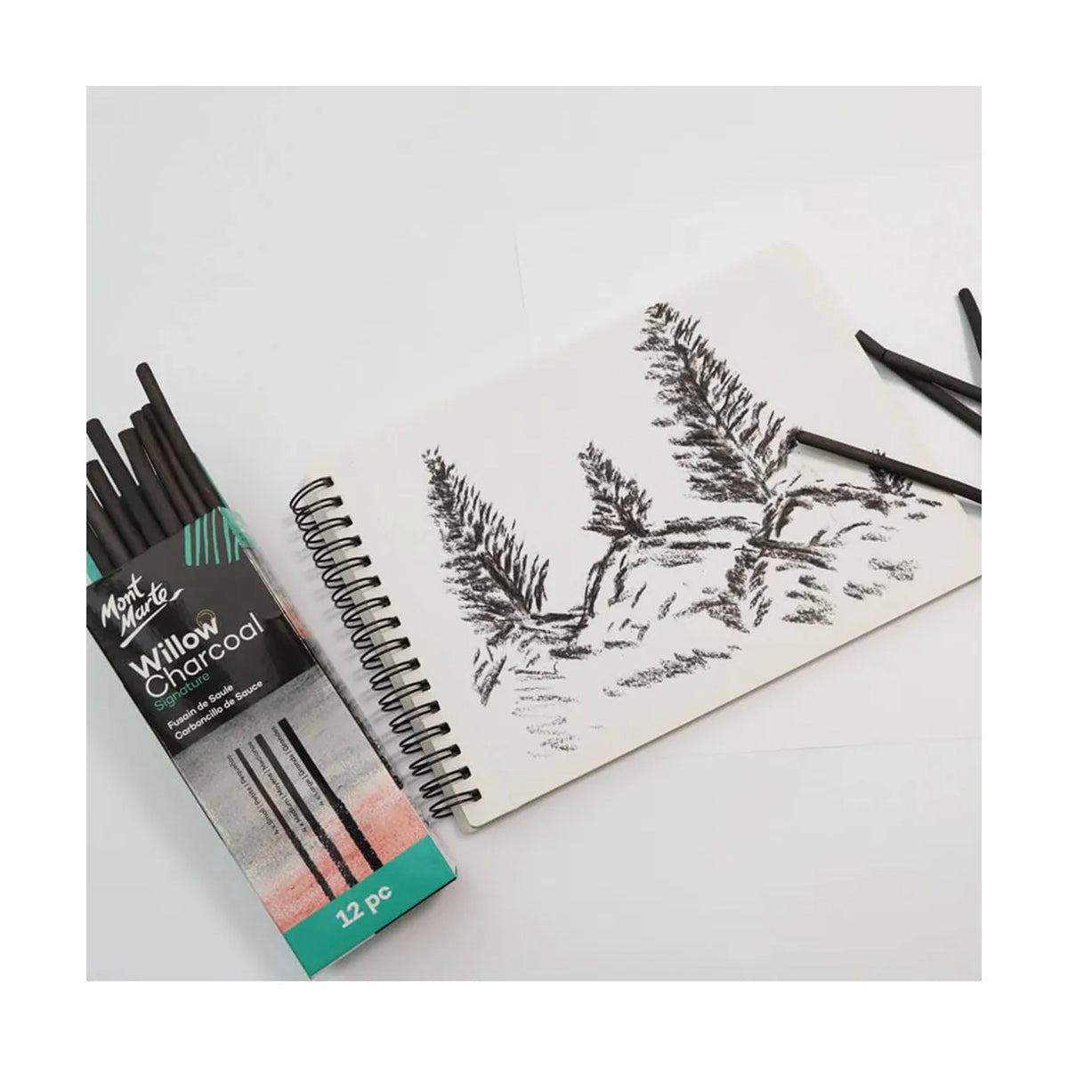 Mont Marte Willow Charcoal 12pc